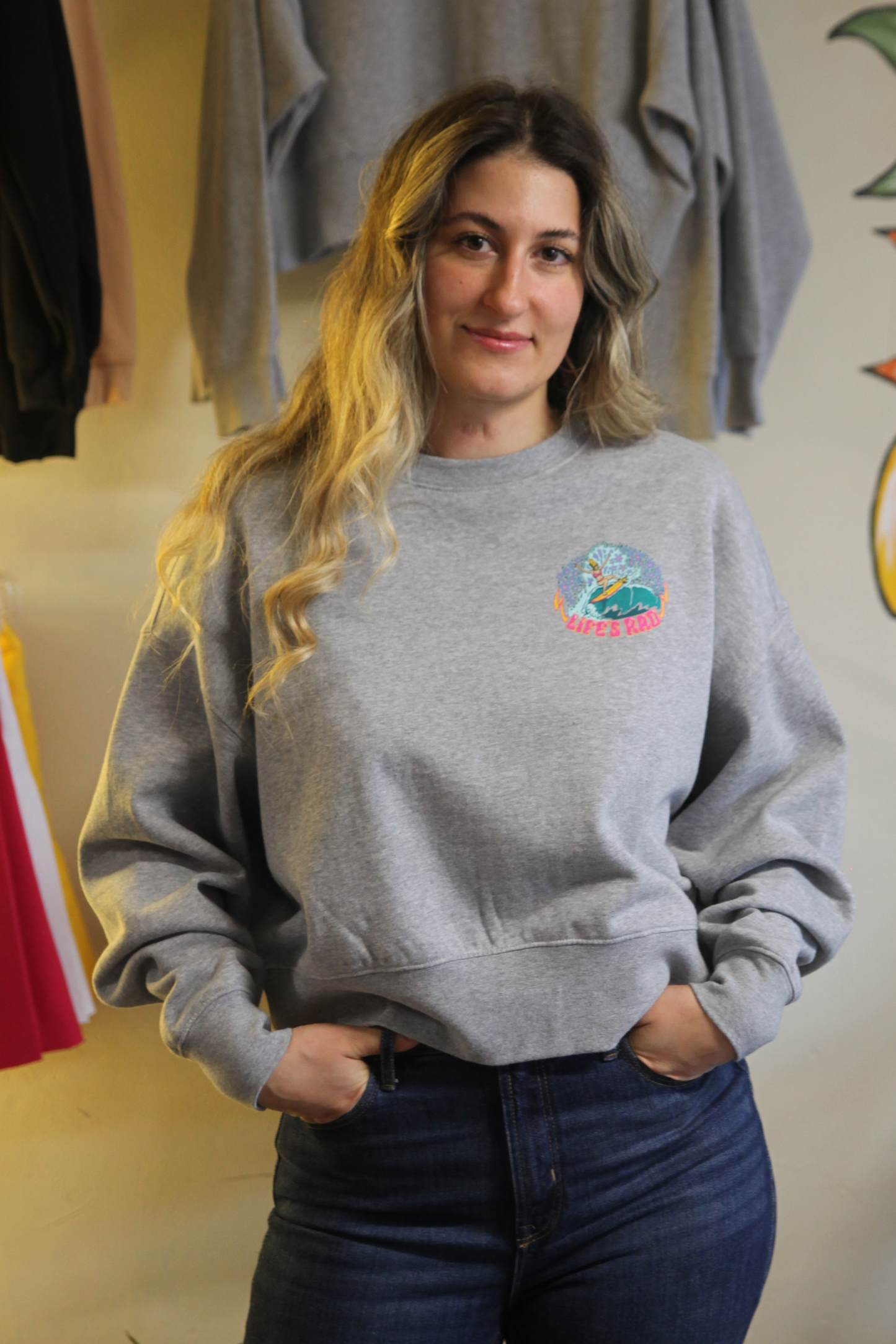 Super Girl Crop Fleece - Front 2